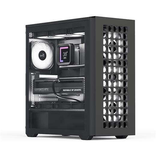 Aerocool D502A 4X12Cm A-Rgb Fanlı, Şık Mesh Ön Panel, Tempered Cam Yan Panel, Usb Type-C, Atx (100.10.40.0167)