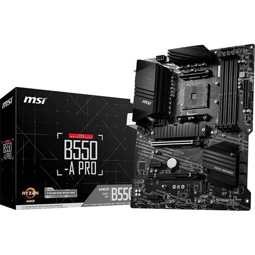 Msı B550-A Pro Am4 Ddr4 Bellek 4400(Oc) Hdmı Dp M.2 Usb3.2 Atx Anakart(100.15.20.0139)