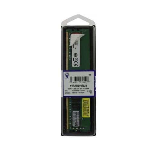 Kıngston 8Gb 2666Mhz Ddr4 Cl19 Pc Ram Kvr26N19S8-8 Kutulu Pc Ram(100.20.10.0209)