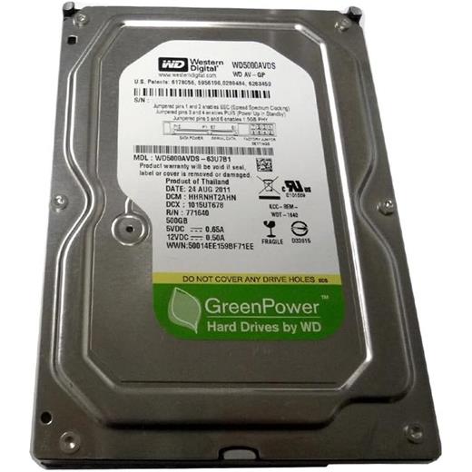 Wd 500Gb Wd5000Avds Sata 3.0 5400 3.5