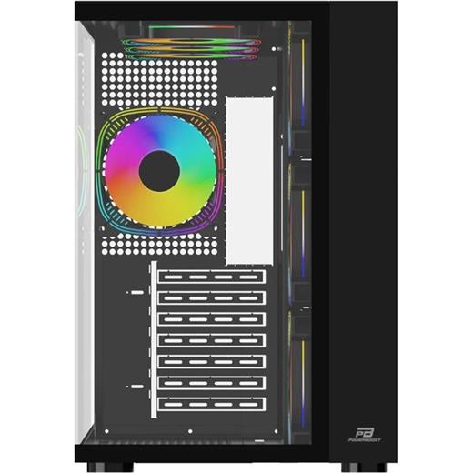 Powerboost Pb-Ss02B Sea View Usb 3.0, Atx 7 X Argb Fanlı, Siyah Kasa (Psu Yok)  (100.40.10.0309)