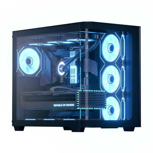 Aerocool Ae P500C Bk 4X12Cm Mirror A-Rgb Fanlı, Panoramik Tempered Panel, Atx (100.40.10.0320)