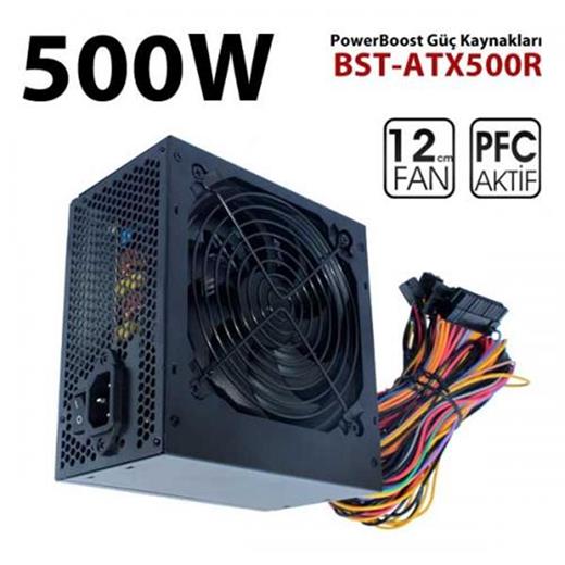 Powerboost Pb500Ar 500W Apfc 2-Pcı-E 6+2 Pin 12Cm Siyah Fanlı Atx Power Supply (100.50.20.0174)