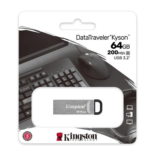 Kingston Dtkn-64Gb 64Gb Datatraveler Kyson 200Mb-S Metal Usb 3.2 Gen 1 Flash Bellek(110.10.10.0010)