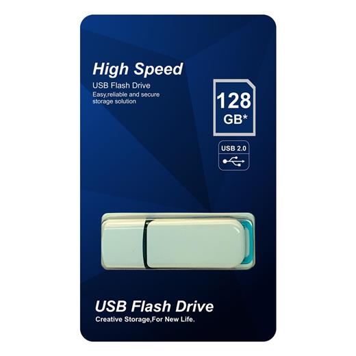 Elba 128Gb Plastik Beyaz-Mavi 2.0 Usb Flash Bellek(110.10.10.0107)