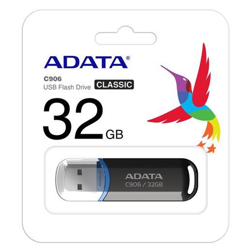 Adata C906-32Gb 32Gb Usb2.0 Classic Black Flash Bellek(110.10.10.0179)