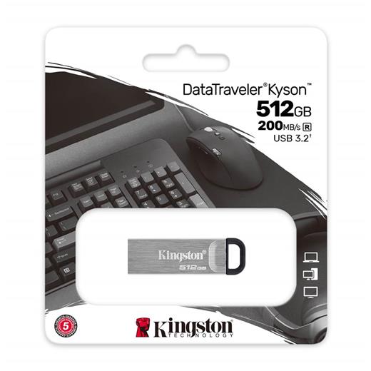 Kingston Dtkn-512Gb 512Gb Datatraveler Kyson 200Mb-S Metal Usb 3.2 Gen 1 Flash Bellek(110.10.10.0204)