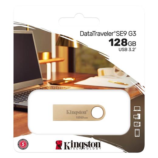Kingston Dtse9G3-128Gb 128Gb 220Mb-S Metal Usb 3.2 Gen 1 Datatraveler Se9 G3 Flash Bellek(110.10.10.0212)