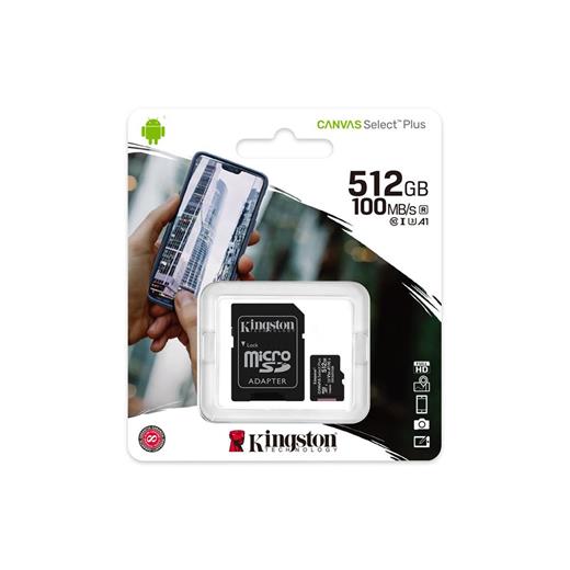 Kingston Sdcs2-512Gb 512Gb Micsdxc Canvas Select Plus 100R A1 C10 Card + Adp Hafıza Kartı (110.30.10.0005)