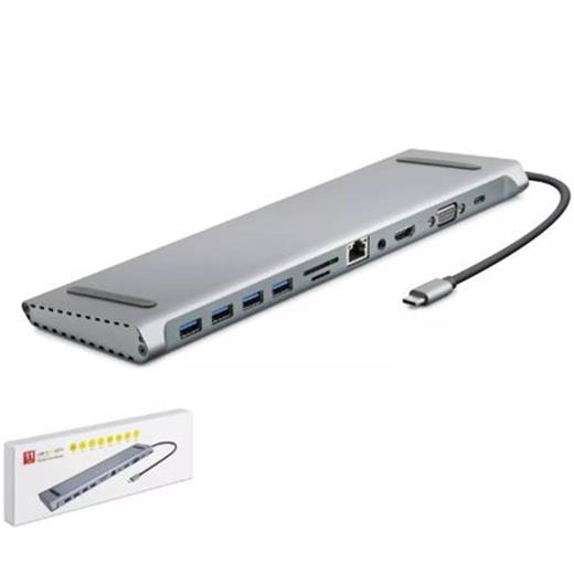 Hadron Hdx7854 Type-C Hdtv Combo Type-C + Hdmı 4K 30Hz + 4-Usb3.0 + Vga + Audıo +(250.10.10.0014)