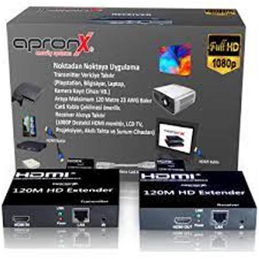 Apronx Apx-120M-B Cat5E-Cat6 120 Metre Fullhd 1080P Hdmı Extender(250.10.10.0132)