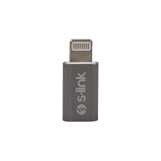 S-Link Sl-Ta20M Gümüş Metal Gövde Microusb 5Pin F To Lightning M Çevirici(250.10.10.0149)