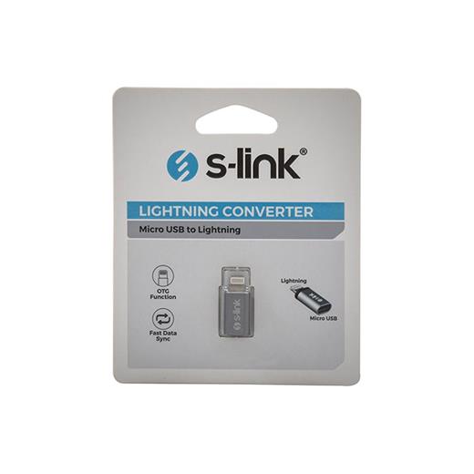 S-Link Sl-Ta20M Gümüş Metal Gövde Microusb 5Pin F To Lightning M Çevirici(250.10.10.0149)