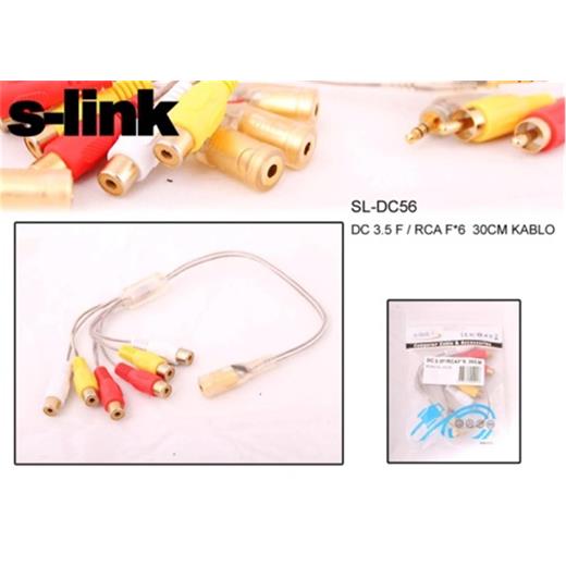 S-Link Sl-Dc56 3.5Mm Stereo 6Lı Ses Çoklayıcı(250.10.40.0052)