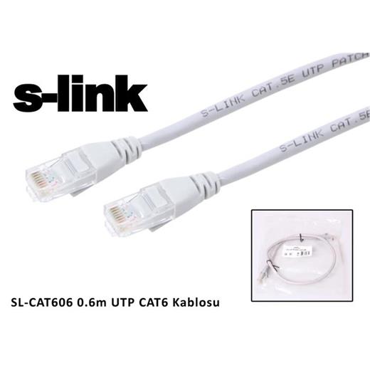 S-Link Sl-Cat606 Cat6 0.60Mt Gri Utp Patch Kablo(250.10.50.0117)