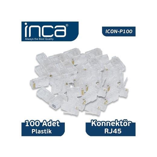 Inca Icon-P100 Cat6 Rj-45 Plastik 100Lü  Konnektör(250.10.50.0145)
