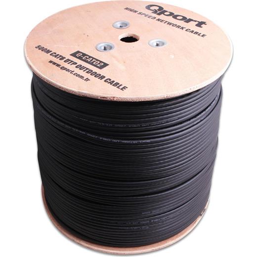 Qport Q-Cato2 500Mt Outdoor Cat6 23Awg 0.58Mm Dış Mekan Kablo(250.10.50.0348)