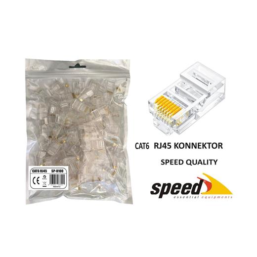 Speed Sp-U100 Cat6 100 Adet Rj45 Konnektör(250.10.50.0374)