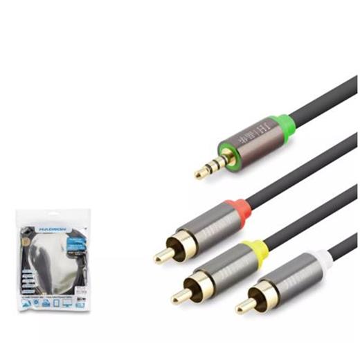 Hadron Hdx1065 3.5Mm To 3Rca Kablo 2Lıne Gold 3M Siyah(250.10.50.0540)