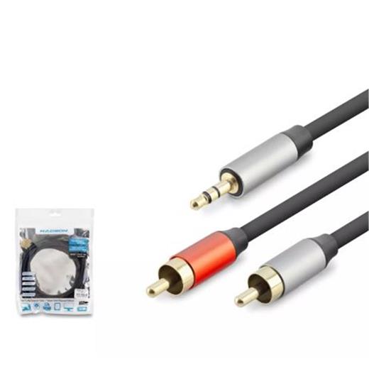 Hadron Hdx1074 3.5Mm To 2Rca Kablo 2Lıne Gold 3M Siyah(250.10.50.0545)