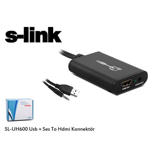 S-Link Sl-Uh600 Usb + Ses To Hdmı Çevirici (250.20.10.0036)