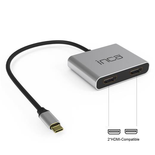 İnca Itpc-4 T Usb C To 2X Hdmı 4K Usb 2.0+Pd(250.20.10.0083)