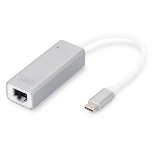 Digitus Dn-3024 Usb Type C  Gigabit Ethernet Adaptörü, 1X10-100-1000 Port,1Xusb Tip C Erkek Port(250.20.20.0005)