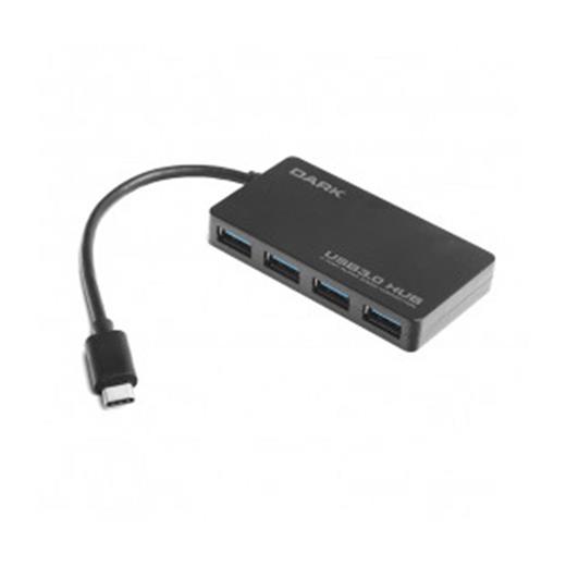 Dark Connect Master U31X4, Usb3.1 Type-C To 4 Port Type-A Hub(250.20.20.0060)