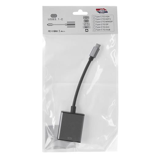 Hytech Hy-Usbc53 1080P Metal Type-C To Vga Adaptör(250.20.20.0130)