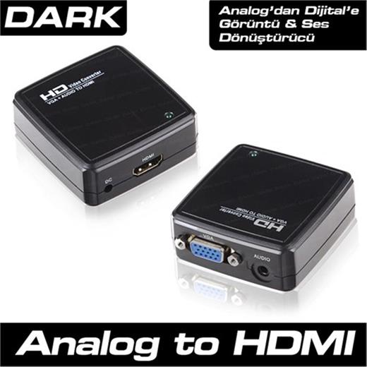 Dark Dk-Hd-Avgaxhdmı Vga To Hdmı Aktif Dönüştürücü(250.20.30.0010)