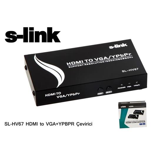 S-Link Sl-Hv67 Hdmı To Vga+Ypbpr Çevirici Adaptör(250.20.30.0037)