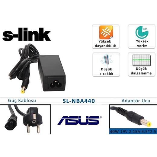 S-Link Sl-Nba440 40W 19V 2.15A 5.5-2.5 Asus Notebook Adaptörü(250.45.10.0123)