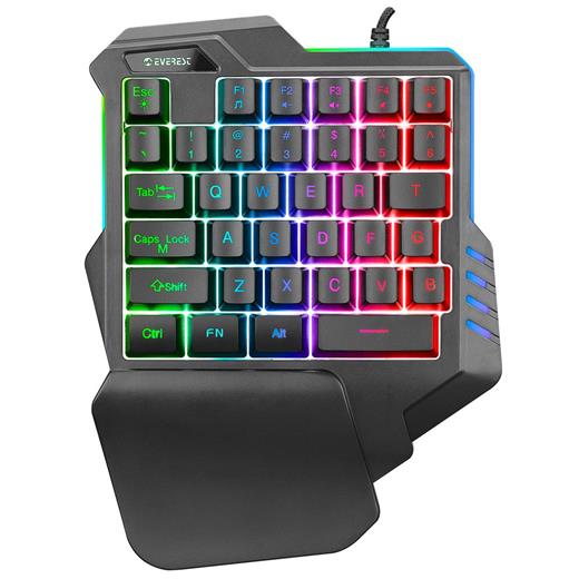 Everest Kb-R177 Salvo Siyah Usb Led Işıklı Q 35 Tuşlu Multimedya Mini Gaming Oyuncu Klavyes(300.10.20.0016)