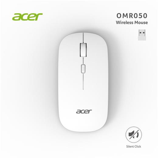 Acer Omr050 Beyaz Kablosuz Sessiz Tuşlu  Mouse 1000-1200-1600 Dpı (300.10.30.0083)