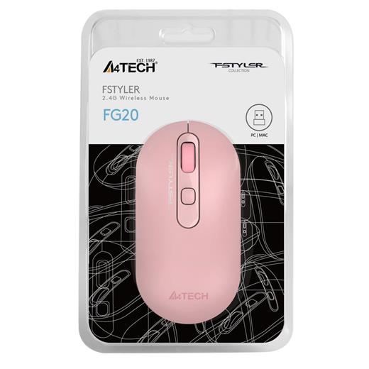 A4 Tech Fg20 Pembe Nano Kablosuz Optik 2000 Dpi Mouse(300.20.30.0079)