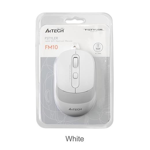 A4 Tech Fm10 Usb Fstyler Beyaz Optik 1600 Dpı Mouse(300.20.30.0088)