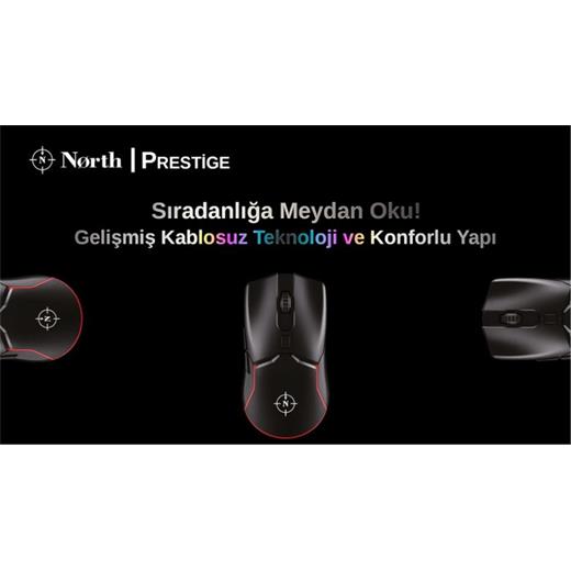 North Prestige Premium Quality Kablosuz Oyuncu Mouse(300.20.30.0165)