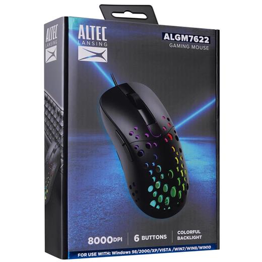 Altec Lansing Algm7622 Beyaz Usb Kablolu 6 Tuşlu Renkli Led Işıklı 8000Dpı Gaming Oyuncu Mouse(300.20.30.0407)