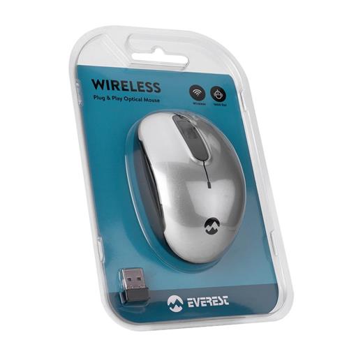 Everest Smw-666 Gümüş Usb 2.4 Ghz Optik Kablosuz Mouse 1500Dpı(300.20.30.0416)