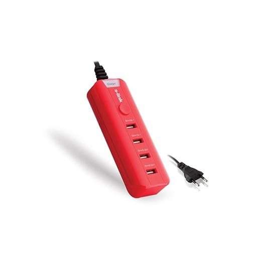 S-Link Sl-M4 Akıllı Telefon Ve Tablet 4000Mah 4 Usb Port Kırmızı Ev Şarj Adaptör(300.40.10.0047)