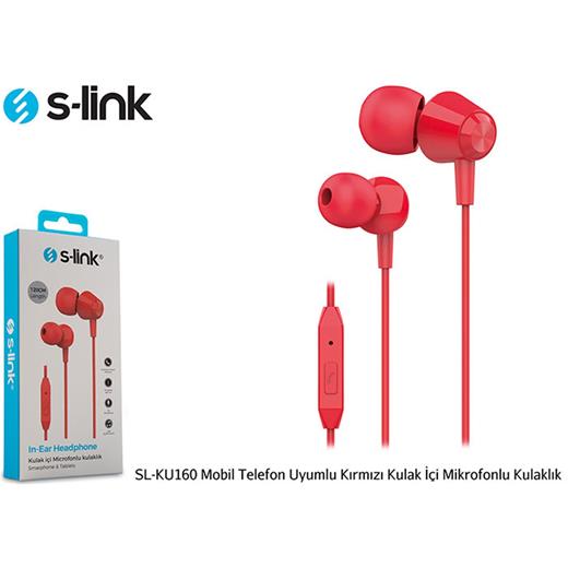 S-Link Sl-Ku160 Mobil Telefon Uyumlu Kırmızı Kulak İçi Mikrofonlu Kulaklık
(300.70.30.0175)