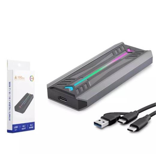 Hadron Hdx1775 Ssd Kutu Type-C3.1 + Usb3.0 Nvme M2 Chıp Rtl9210 Siyah(300.80.10.0024)