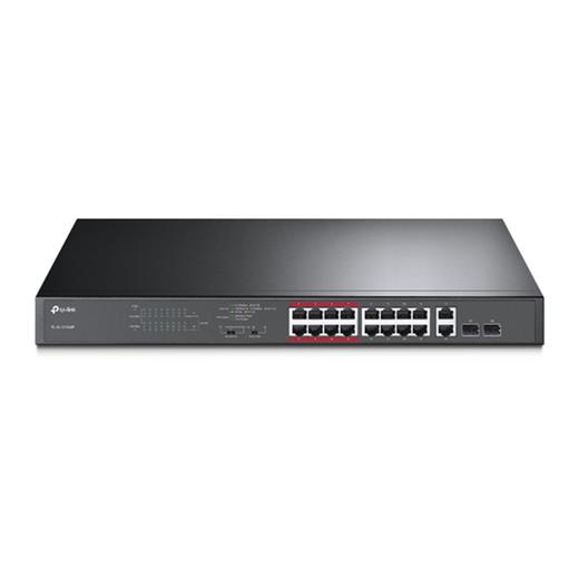 Tp-Link Tl-Sl1218Mp 16 Port 10-100 Poe+ 2 Port 10-100-1000 Mbps Switch 2 Port Sfp Çelik Kasa(400.40.10.0032)