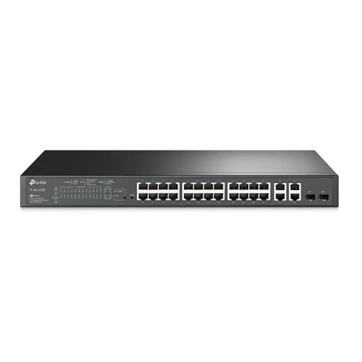 Omada Tp-Link Tl-Sl2428P 24 Port 10-100 Poe+ Switch 4 Port Sfp Çelik Kasa Rack Mount(400.40.10.0194)