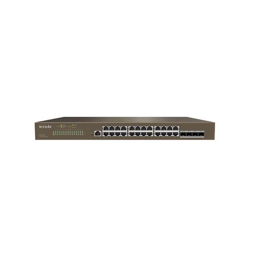 Tenda Teg5328F 24 Port 10-100-1000 Switch 4 Port Sfp Yönetilebilir L2 Çelik Kasa Rack Mount(400.40.10.0222)