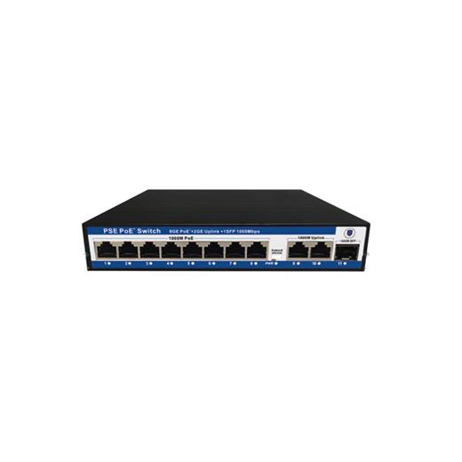 Nova Nvc-Pseg0821 8 Port Poe+ 10-100-1000 Mbps 2 Port 10-100-1000 Mbps Uplink 1 Port Sfp Switch 120W(400.40.10.0267)