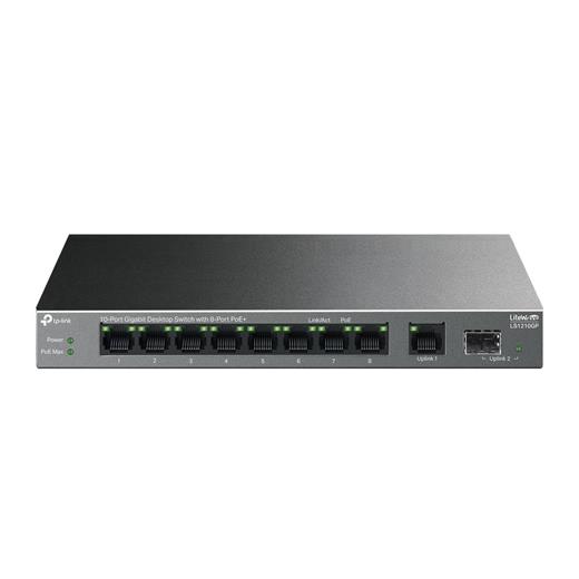 Tp-Link Ls1210Gp 8 Port Poe+ 10-100-1000 Mbps + 1 Port Sfp Switch Metal Kasa(400.40.10.0308)