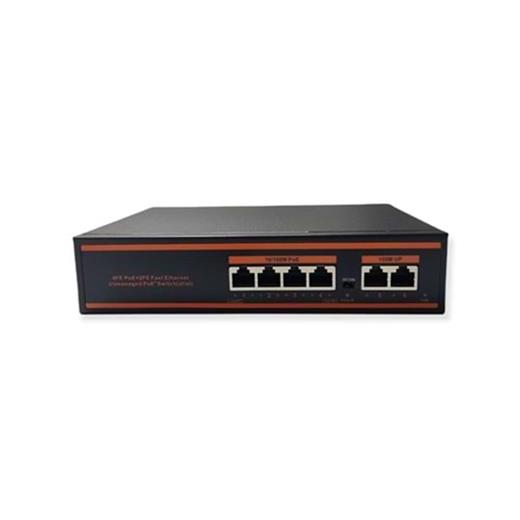 Nova Nd1Pg0421A 4 Port Poe+ 10-100-1000 Mbps 2 Port 10-100-1000 Uplink 1 Port Sfp Switch 78W(400.40.10.0326)