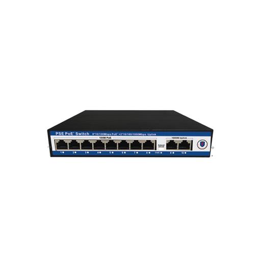 Nova Nvc-Pse0820G 8 Port Poe+ 10-100 Mbps 2 Port 10-100-1000 Mbps Uplink Switch 120W(400.40.10.0372)
