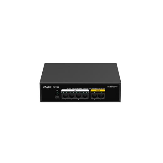 Ruijie-Reyee Rg-Es106F-P 4 Port Poe+ 10-100-1000 Mbps+2 Port 10-100 Mbps Uplink Switch(400.40.10.0382)